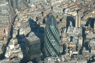 Helicopter Tour over The Gherkin Building